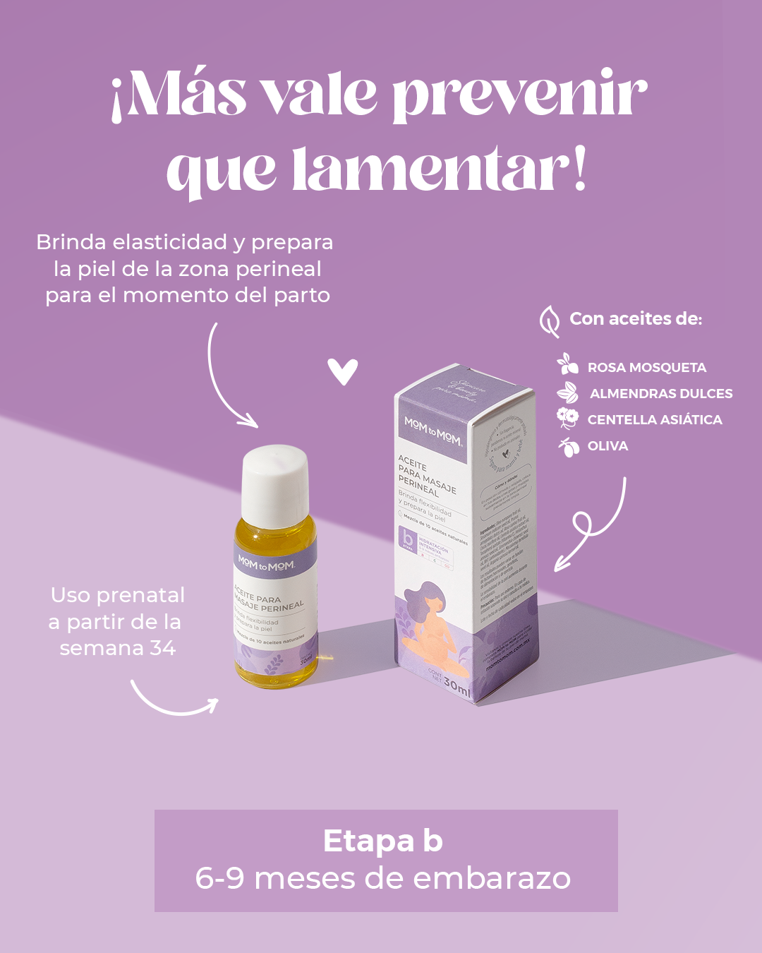 Aceite para Masaje Perineal MOM to MOM ® Etapa b