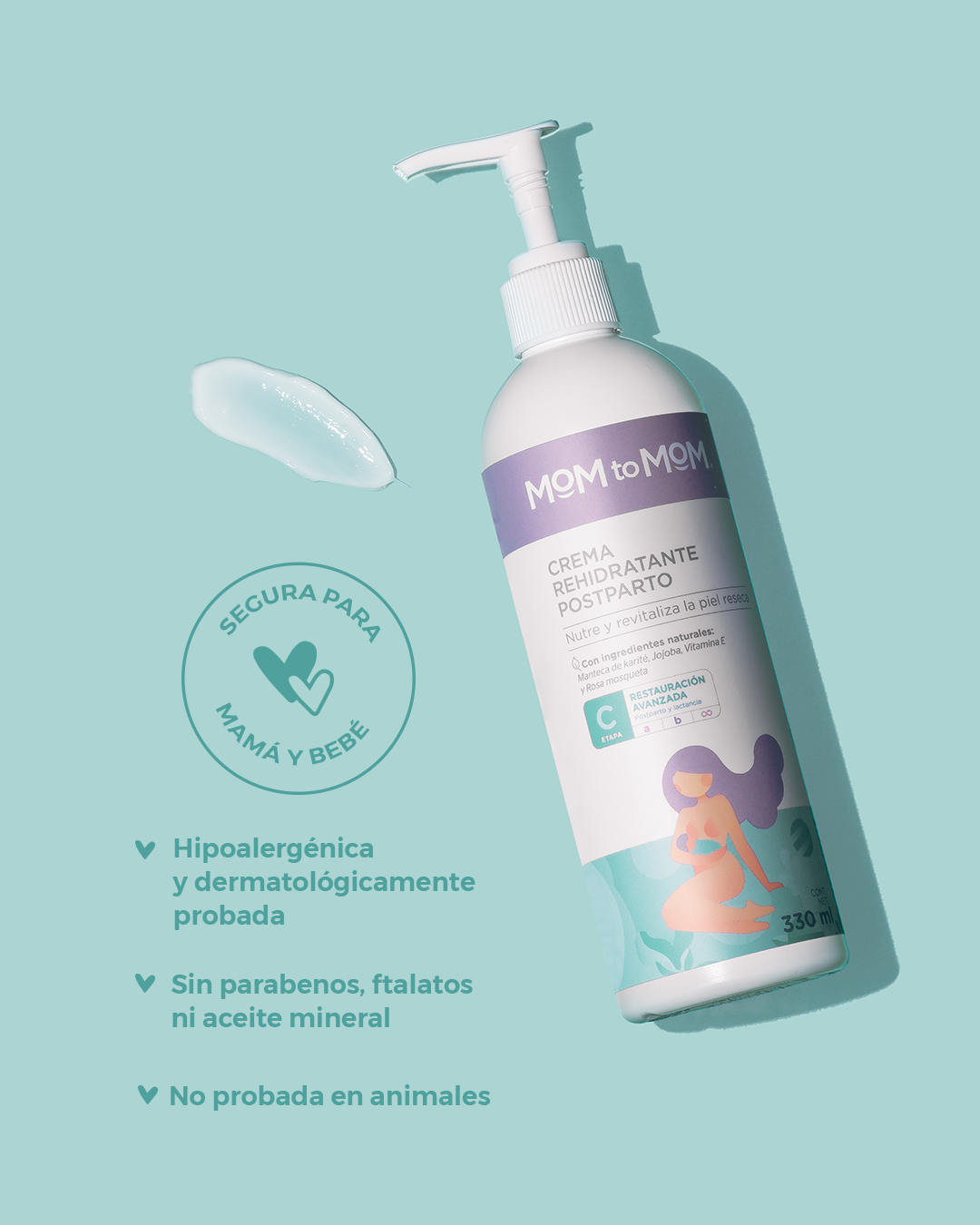 CREMA REHIDRATANTE POSTPARTO MOM to MOM Etapa C