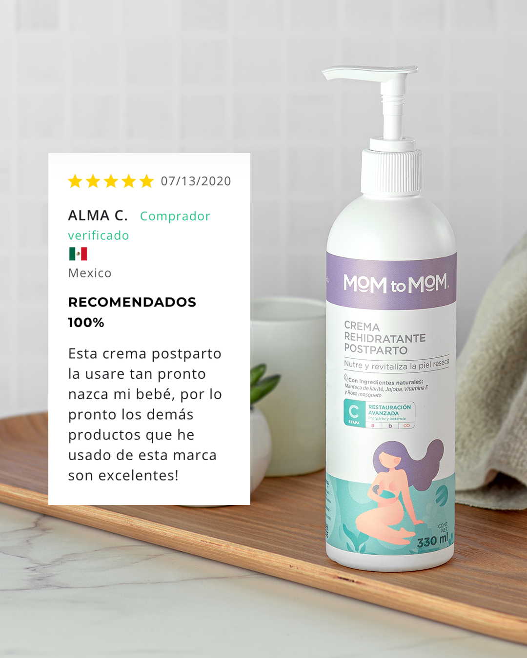 CREMA REHIDRATANTE POSTPARTO MOM to MOM Etapa C