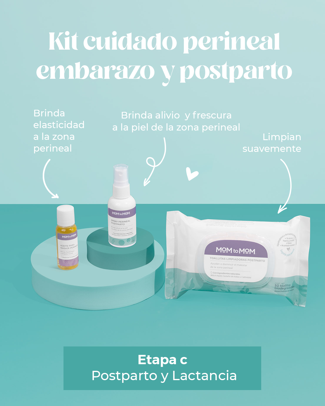 Kit Cuidado Perineal Embarazo y Postparto MOM to MOM