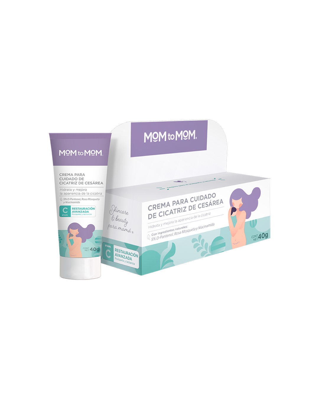 CREMA PARA CUIDADO DE CICATRIZ DE CESÁREA MOM TO MOM ETAPA C