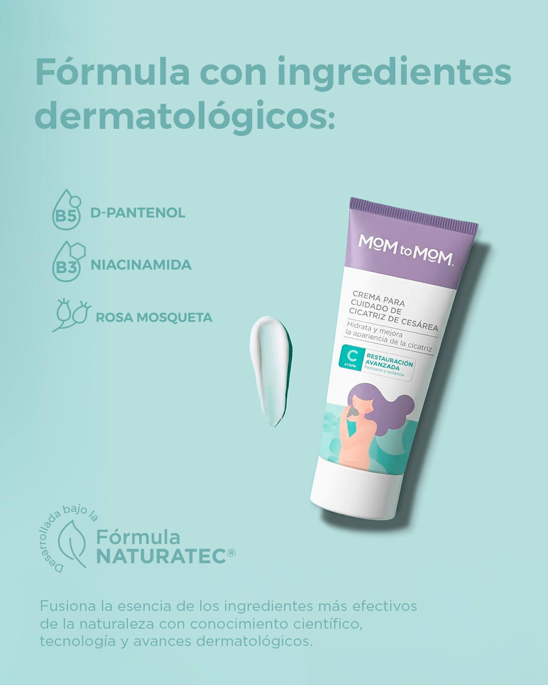 CREMA PARA CUIDADO DE CICATRIZ DE CESÁREA MOM TO MOM ETAPA C