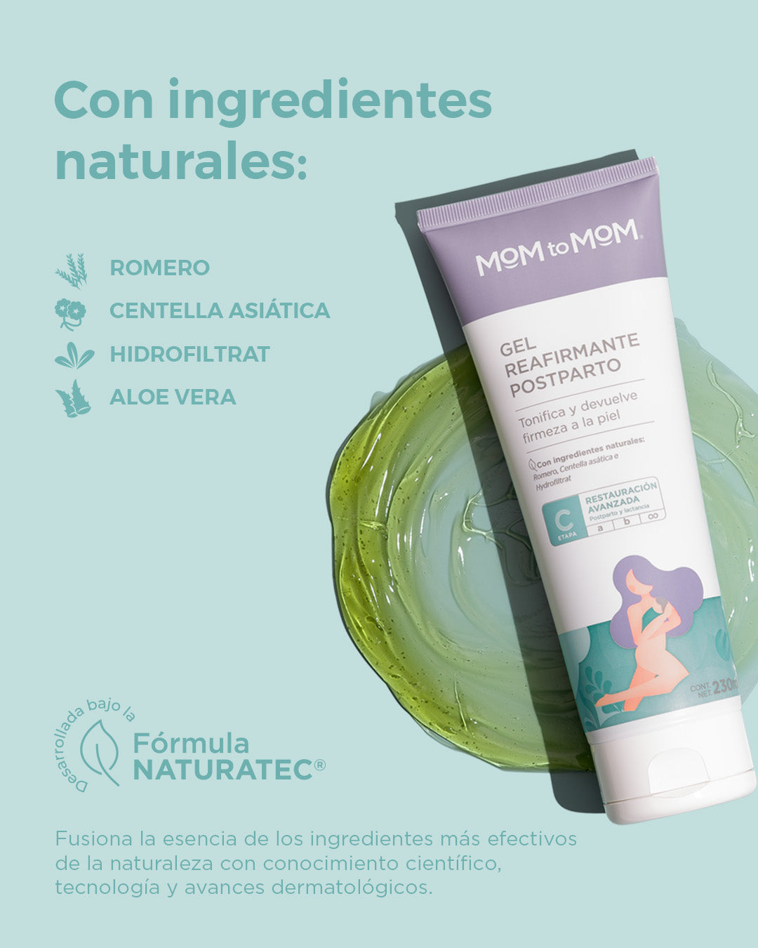 Gel Reafirmante Postparto MOM to MOM ETAPA c