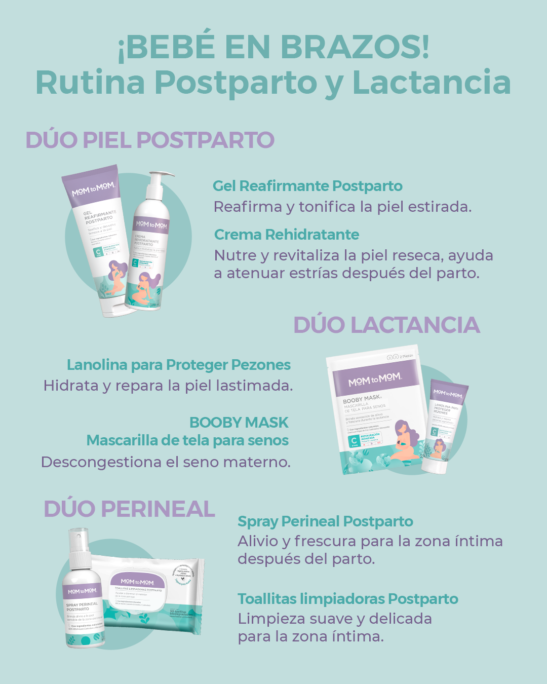 Gel Reafirmante Postparto MOM to MOM ETAPA c