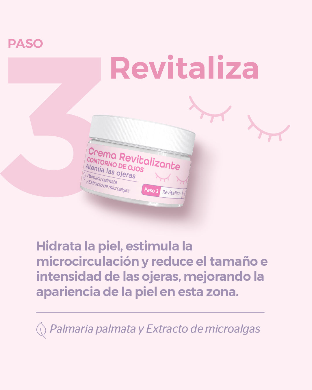 CREMA REVITALIZANTE CONTORNO DE OJOS –Paso 3/4