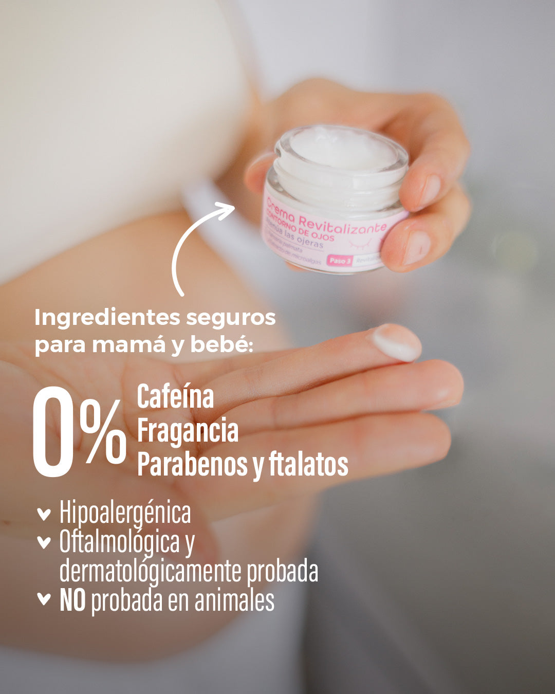 CREMA REVITALIZANTE CONTORNO DE OJOS –Paso 3/4