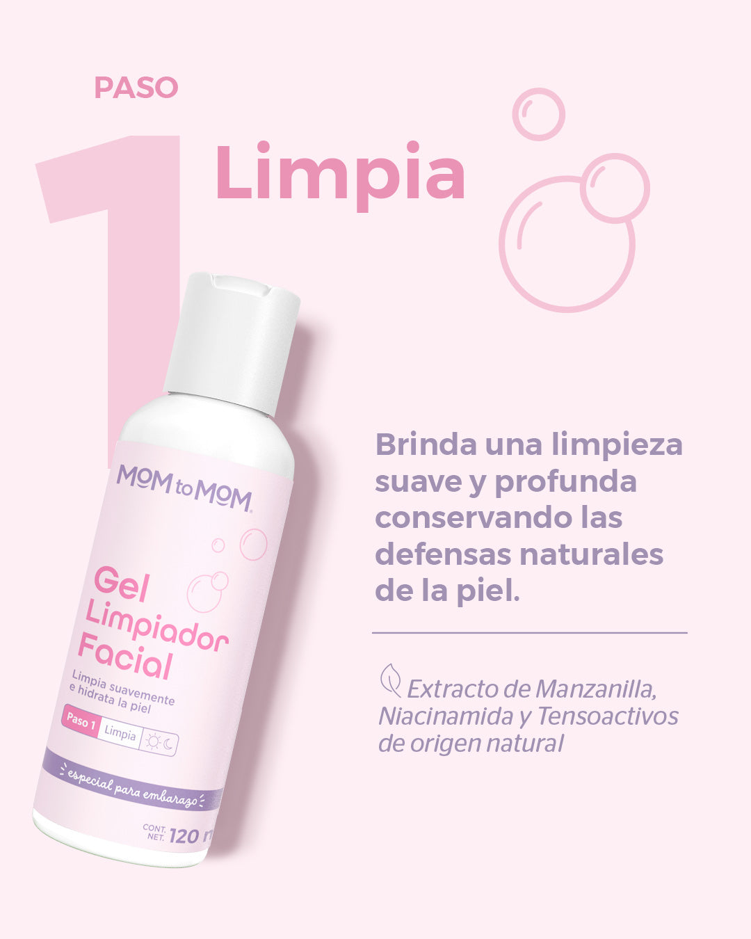 GEL LIMPIADOR FACIAL –  Paso 1/4
